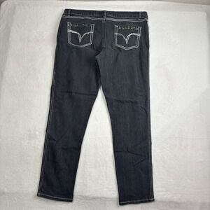 Y2K Glory Jeans Black Dark Wash‎ Contrast Skinny Jeans Women's 17